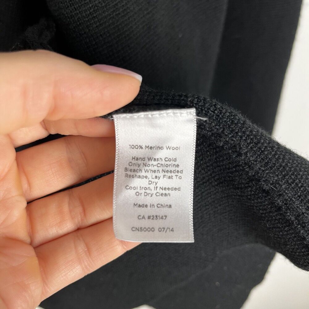 Talbots‎ Merino Wool Black Open Front Jacket Large​​​ - Picture 4 of 5